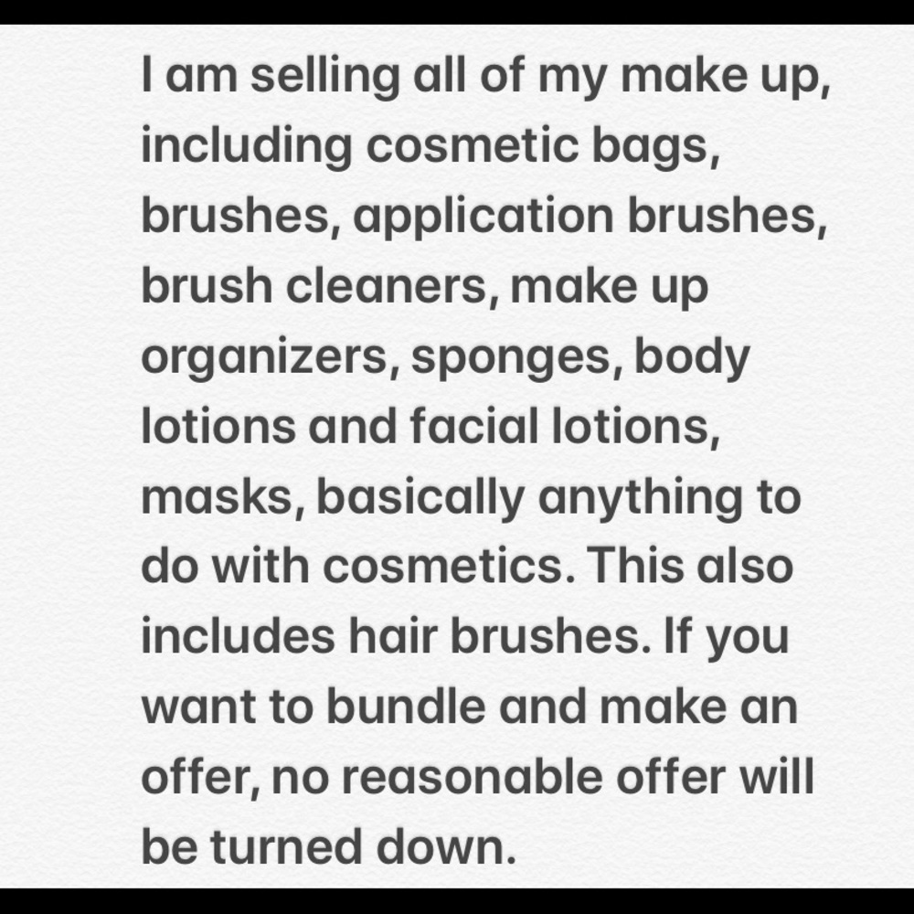 Huge make up sale.